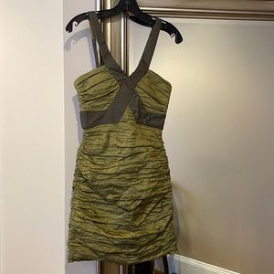 Olive green mini dress